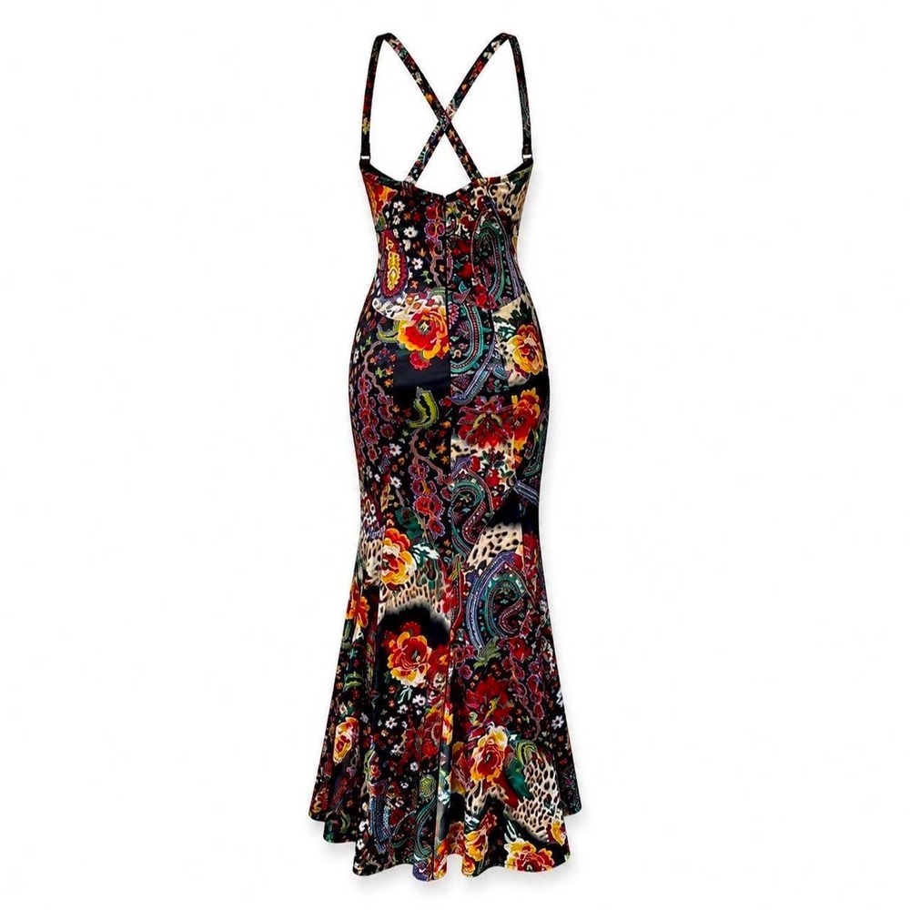 Cavalli Vintage Colorful Maxi Dress - Picture 2 of 5